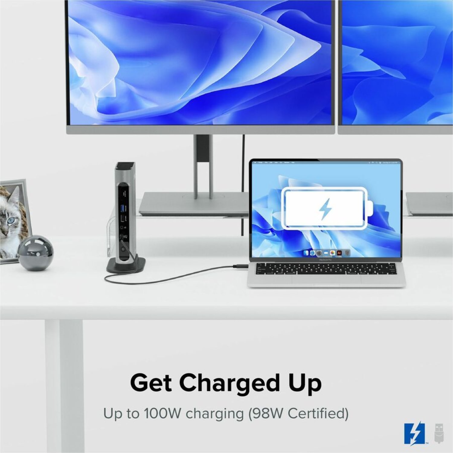 Plugable 16-in-1 Thunderbolt 4 Dock with 100W Charging, 4K Quad Monitor Setup  - TBT4UDZ - Image 6