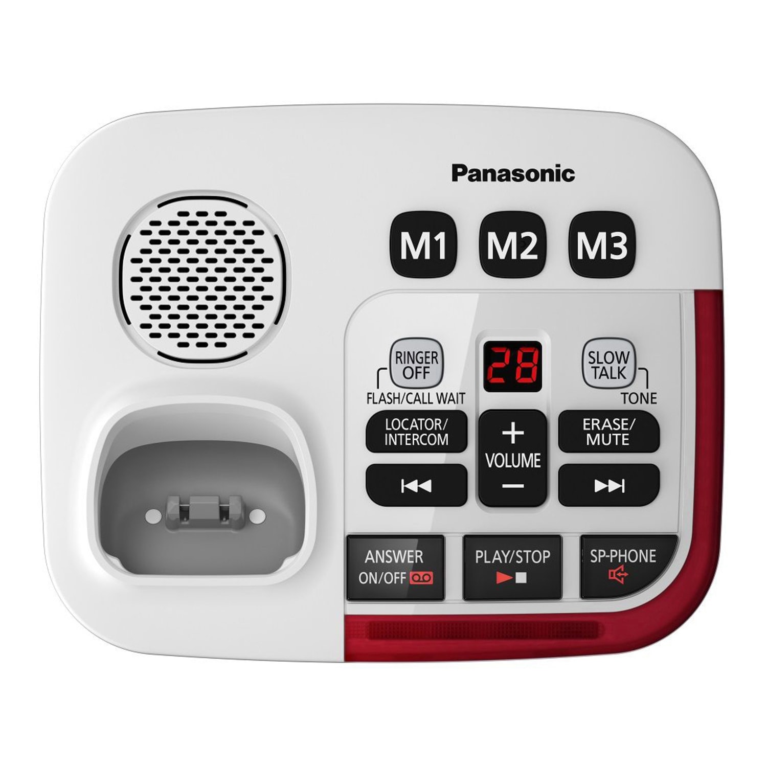 Panasonic Amplified Cordless Phone With Answering Machine, White, KX-TGM420W - Image 5