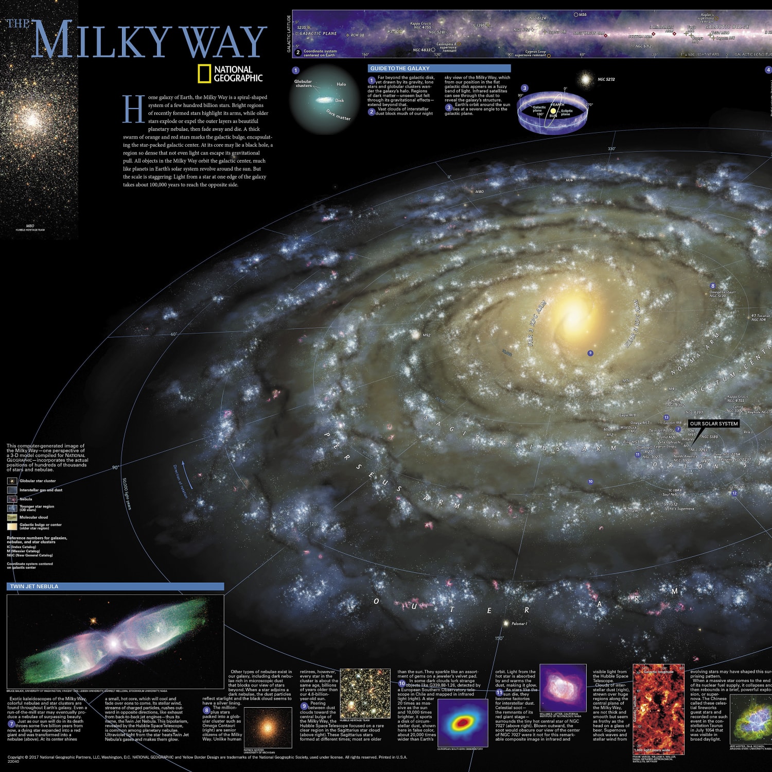 National Geographic The Milky Way Map, Laminated, 31.25in x 20.25in - Image 4