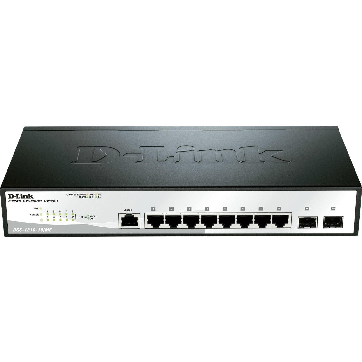 D-Link DGS-1210-10/ME Ethernet Switch - 8 Ports - Manageable - Gigabit Ethernet - 10/100/1000Base-T, 1000Bas - DGS121010ME