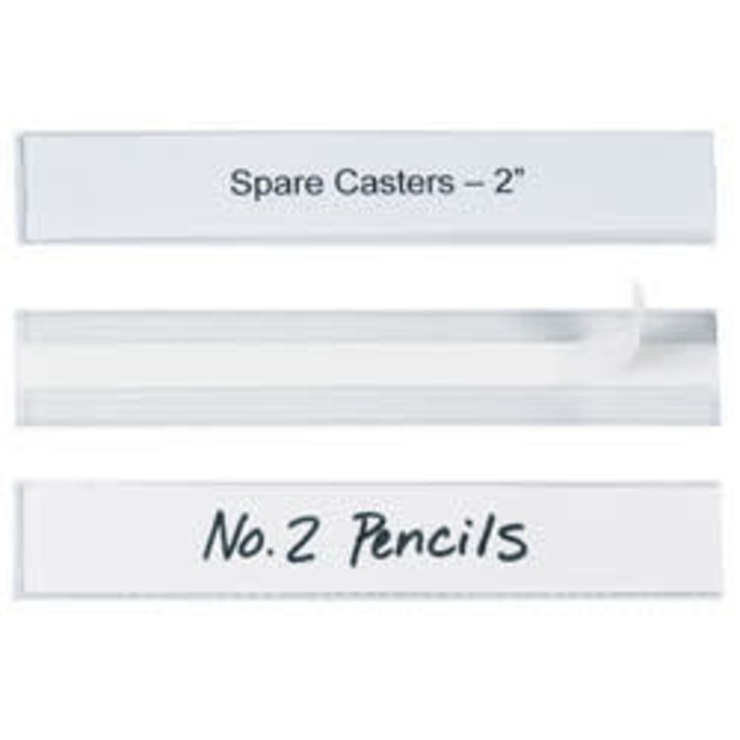 HOL-DEX Self-Adhesive Plastic Label Holders, 1in x 6in, Clear, Pack Of 12