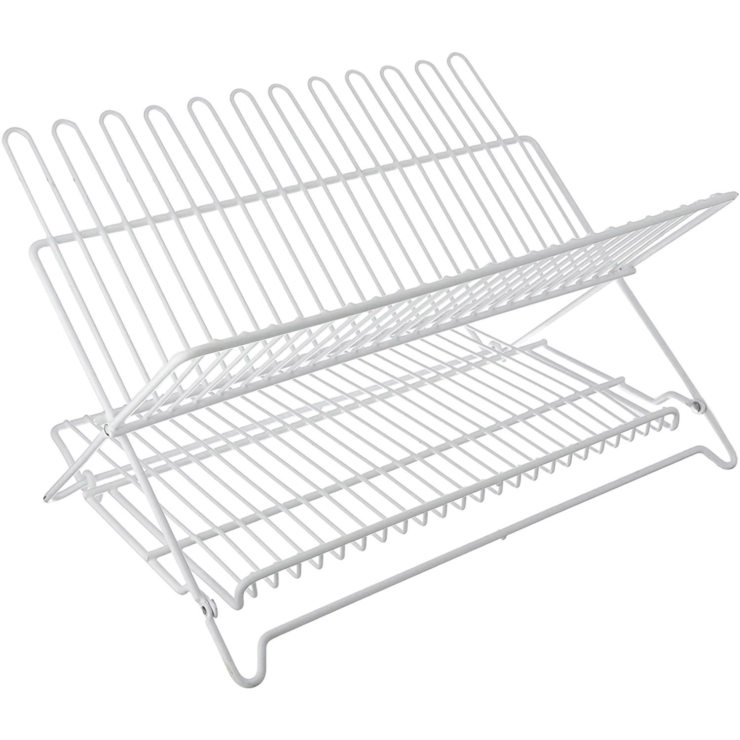 Better Houseware Folding Dish Rack, 10-3/4inH x 12-1/4inW x 18inD, White - Image 6