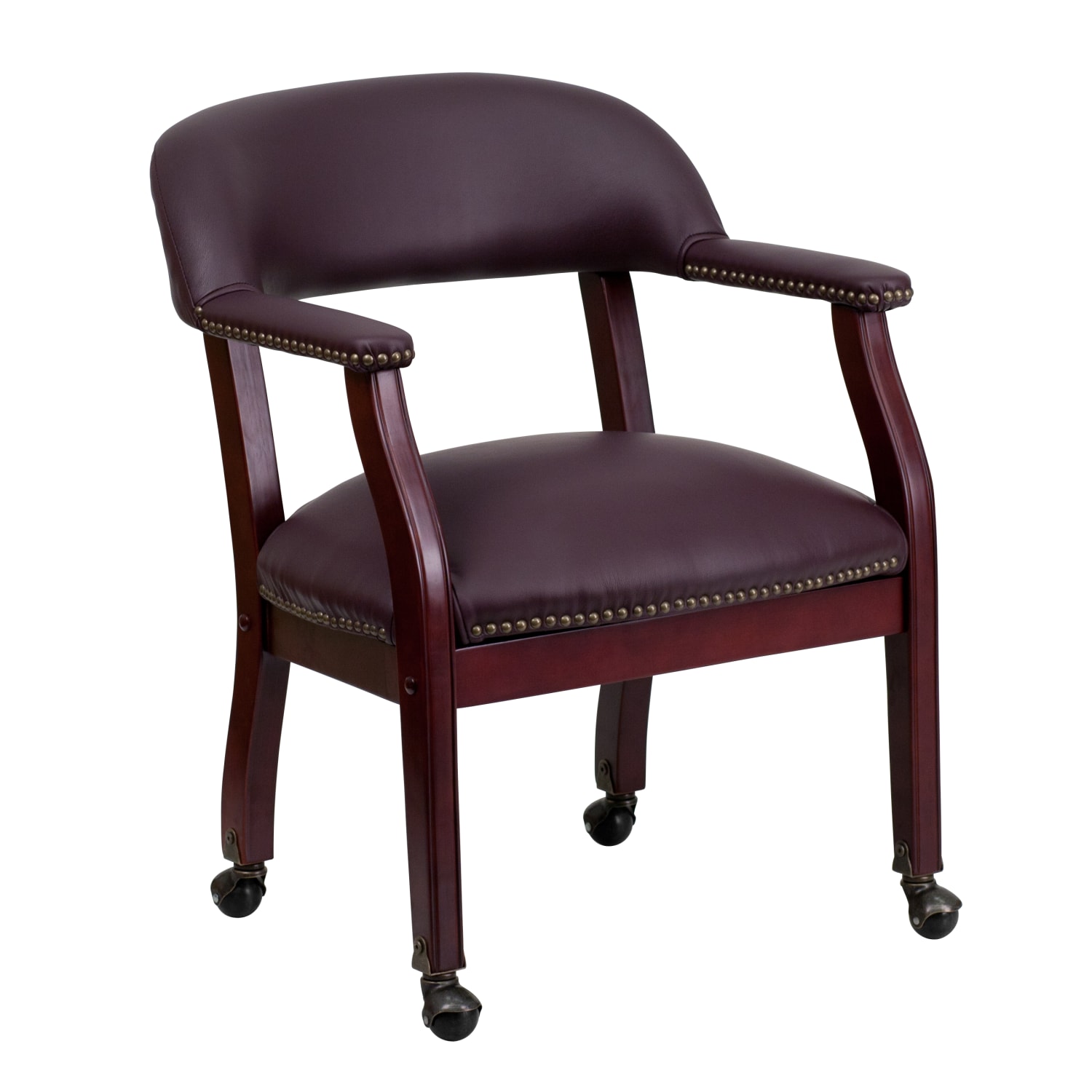 Flash Furniture Leathersoft Conference Chairs, Burgundy - Image 3