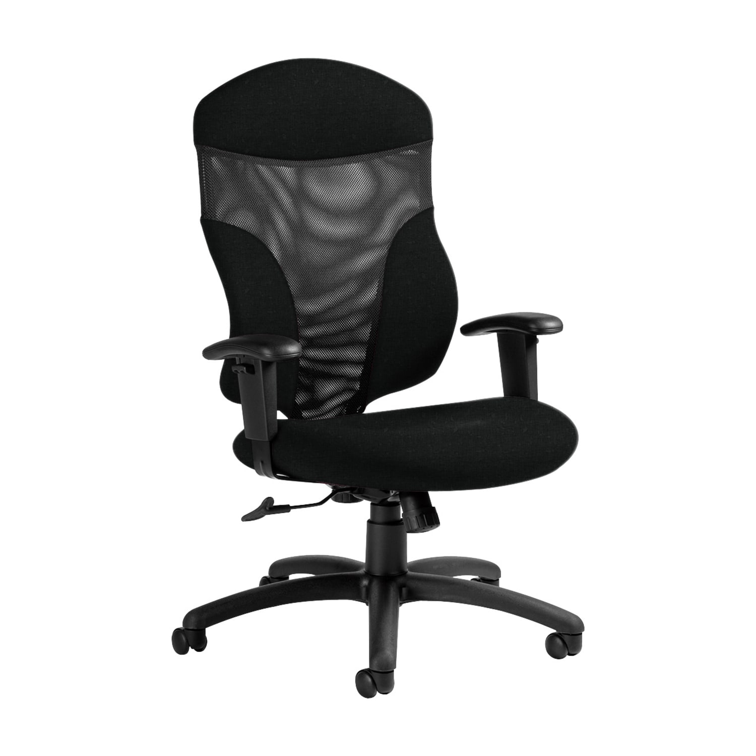 Global Tye Mesh Tilter Chair High Back 45 12inH x 25inW x 26inD Black CoalBlack PopularChairscom