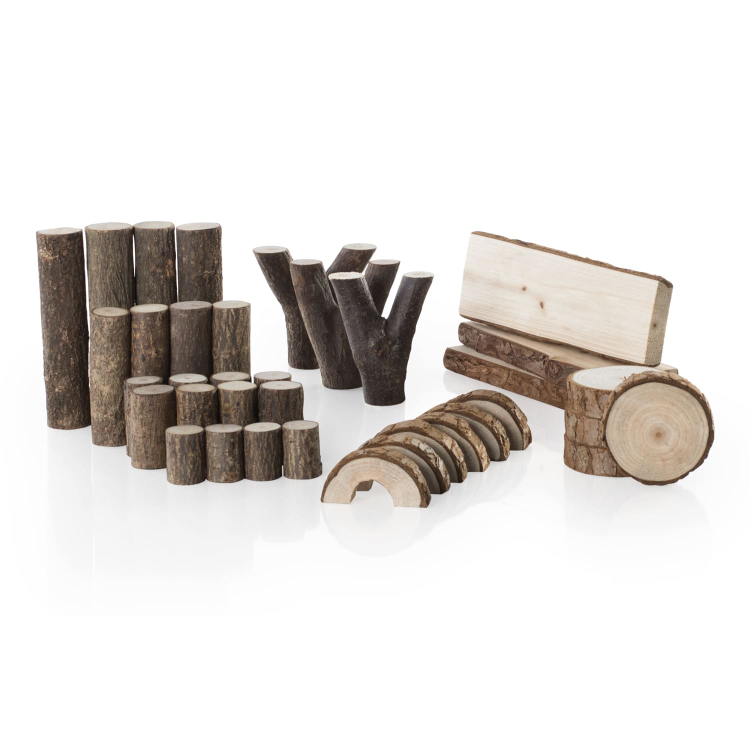 Guidecraft Branch Blocks, Brown, Pack Of 36 Blocks - Image 6