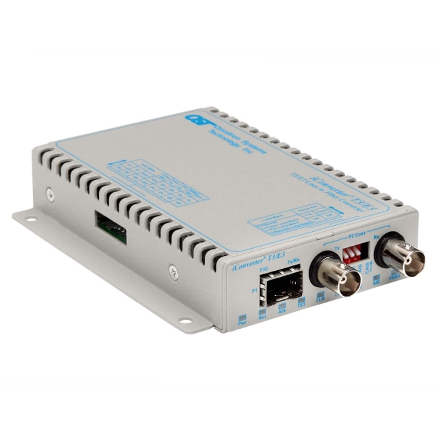 Omnitron iConverter T3/E3 Media Converter Coaxial SFP - 1 x T3/E3/DS-3; 1 x SFP; Wall-Mount Standalone; US AC Powered; Lifetime Warranty - Image 3