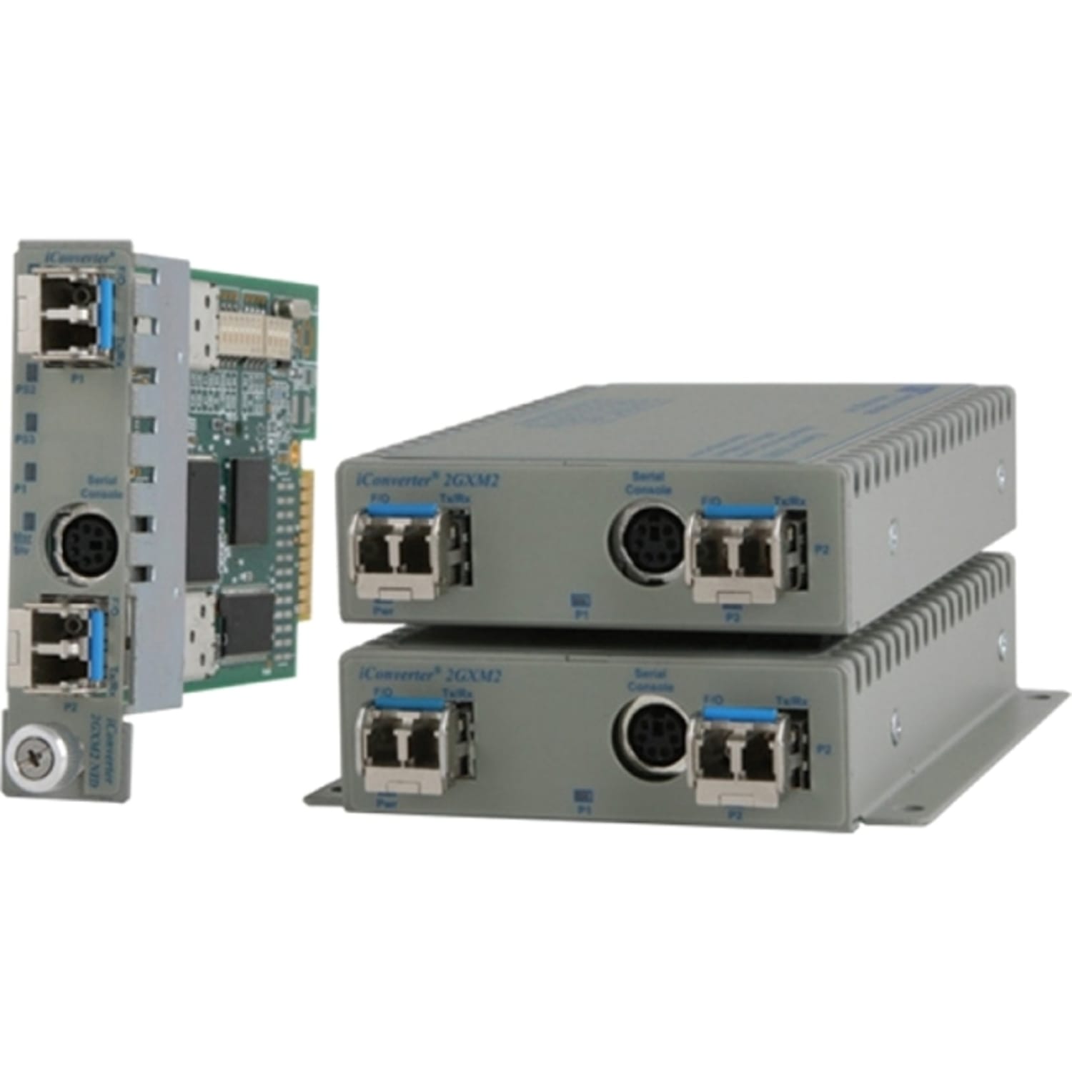 Omnitron Systems iConverter 2GXM 1000BASE-X SFP to 1000BASE-X SFP Media Converter - Management Port - 89990 - Image 3