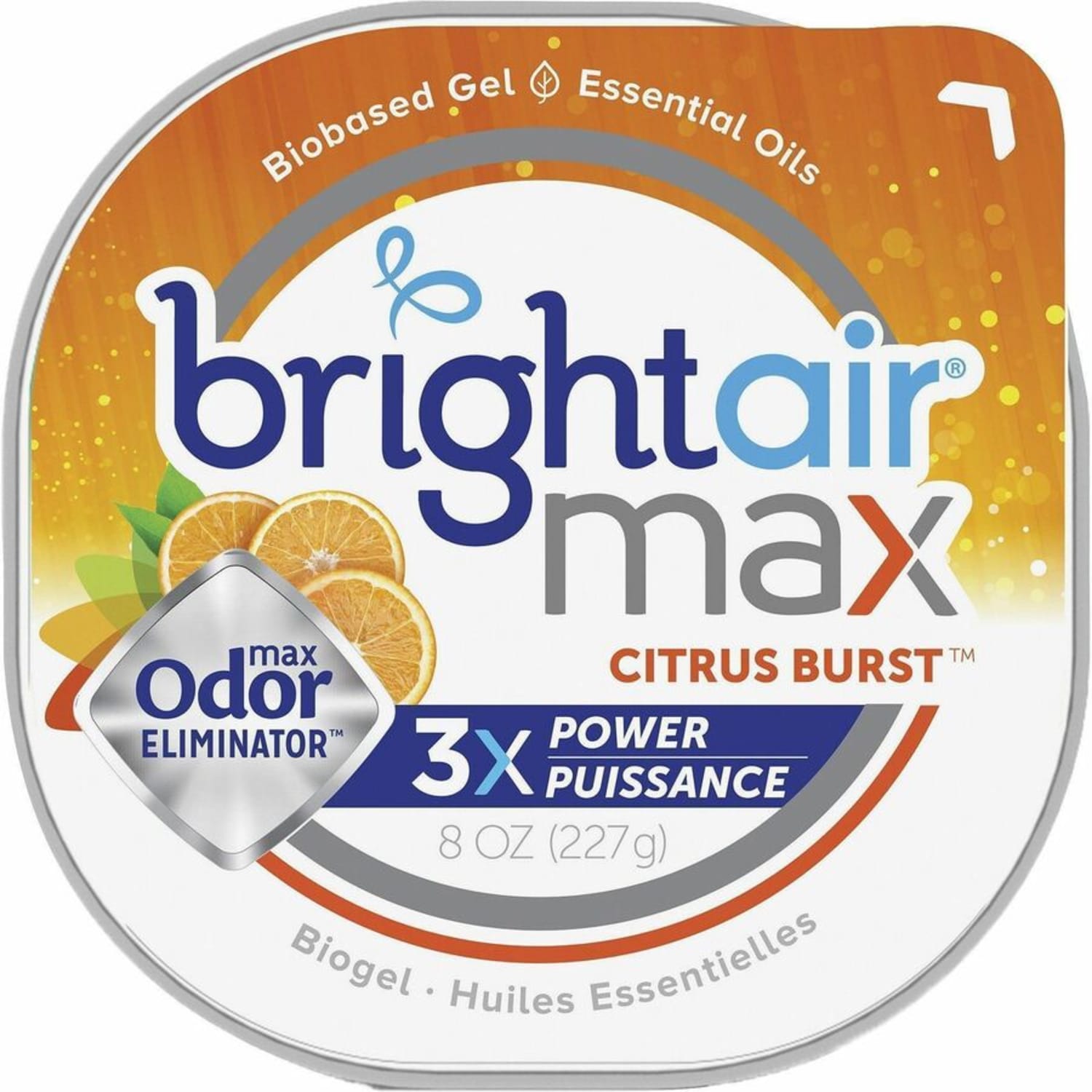 Bright Air Max Scented Gel Odor Eliminator - Gel - 8 oz - Citrus - Odor Neutralizer, Phthalate-free, Pack of 6 - 900436CT - Image 4