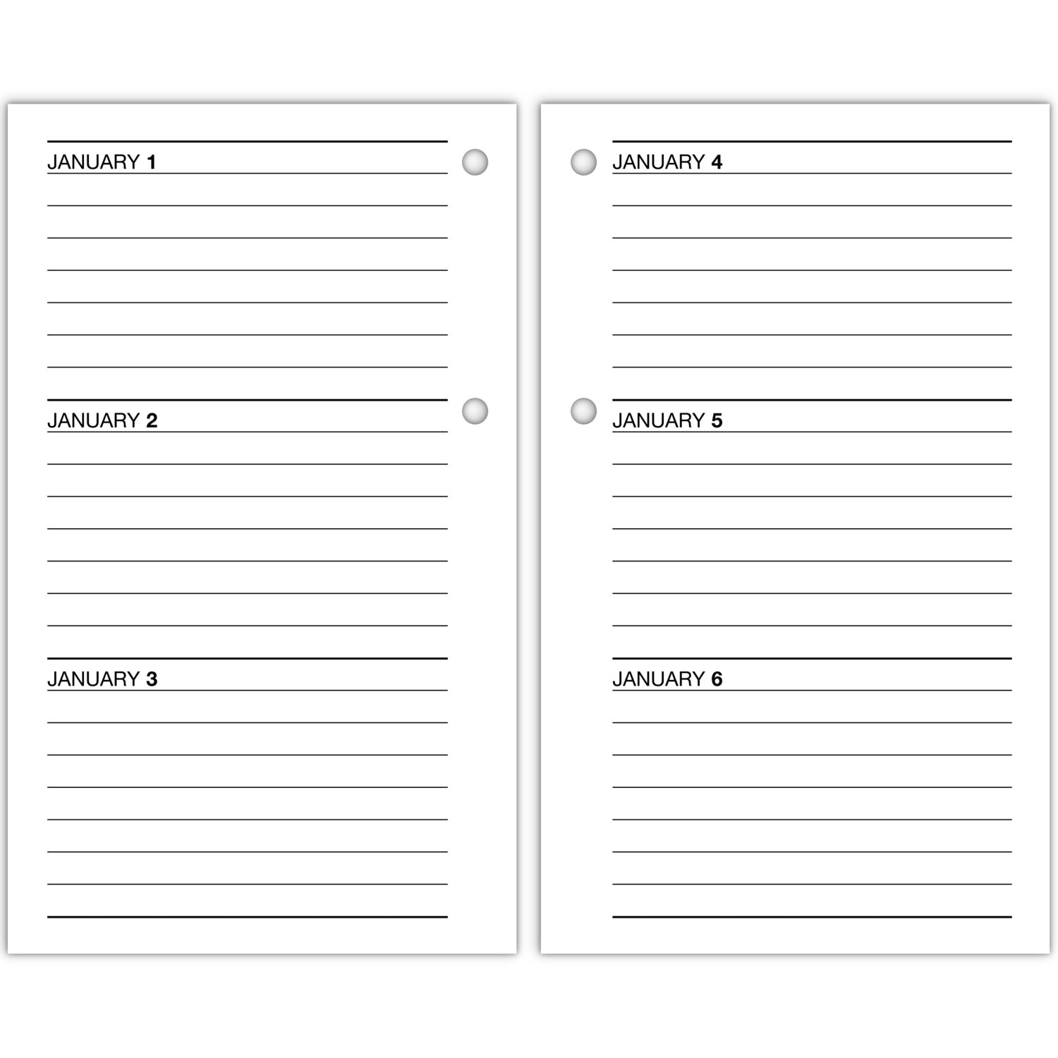 AT-A-GLANCE 2026 Recycled Daily Loose-Leaf Desk Calendar Refill, Standard, 3 1/2in x 6in - Image 4