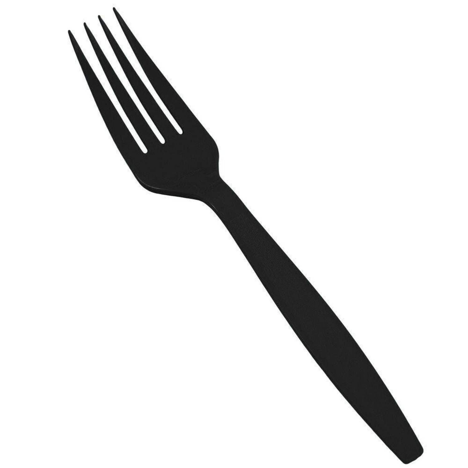 JAM PAPER Big Party Pack of Premium Plastic Forks, Black, 100 Disposable Forks/Box - Image 3