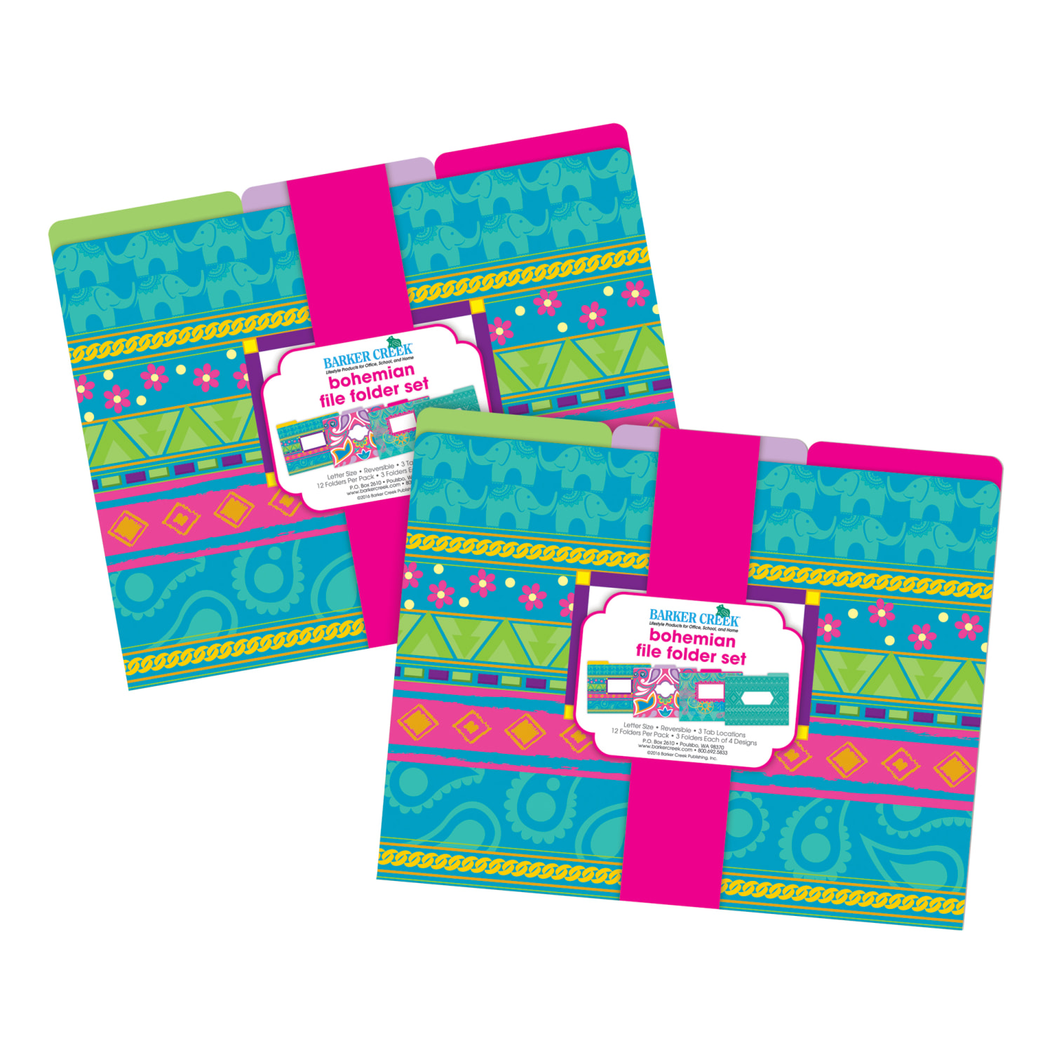 Barker Creek Tab File Folders, Letter Size, Bohemian, Pack Of 24 Folders - Image 4