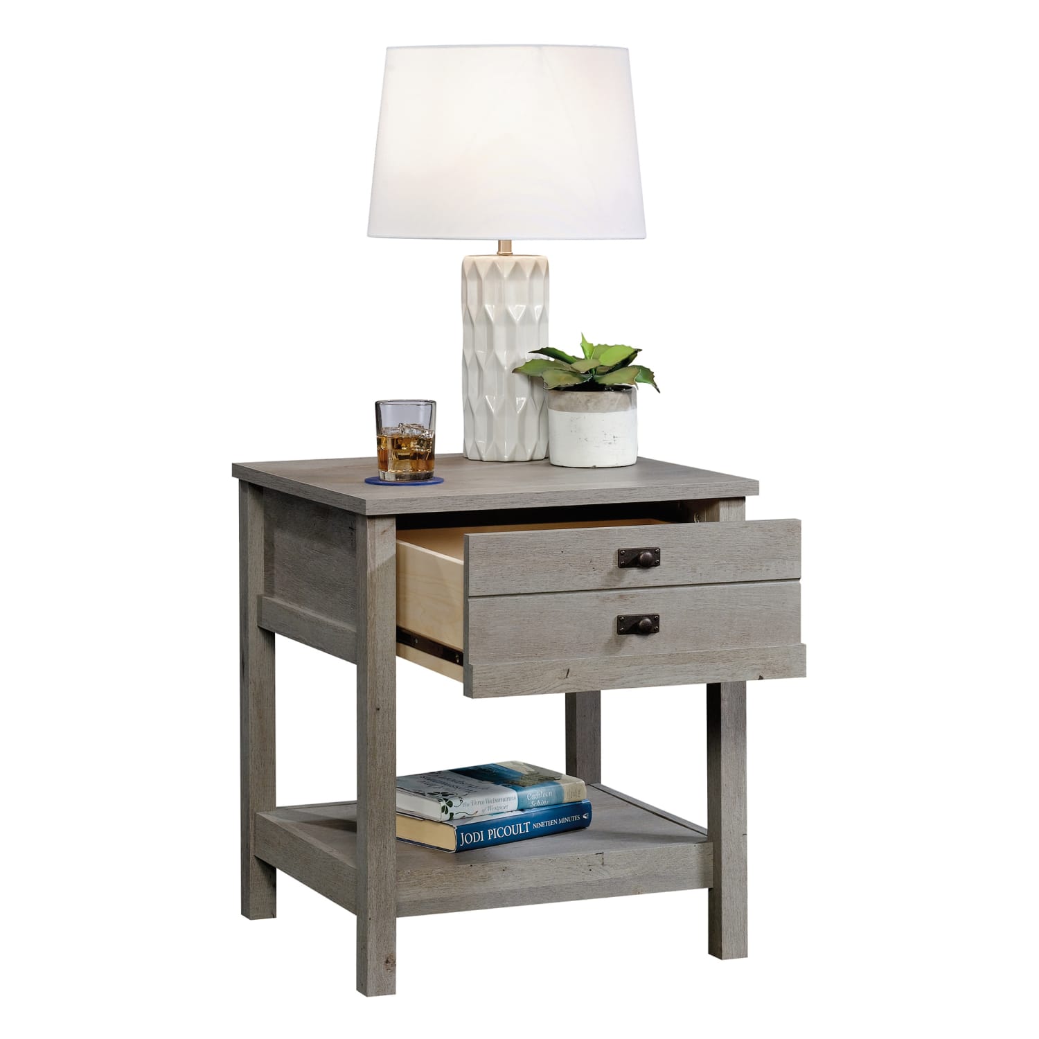 Sauder Cottage Road Side Table, Rectangular, Mystic Oak - Image 3