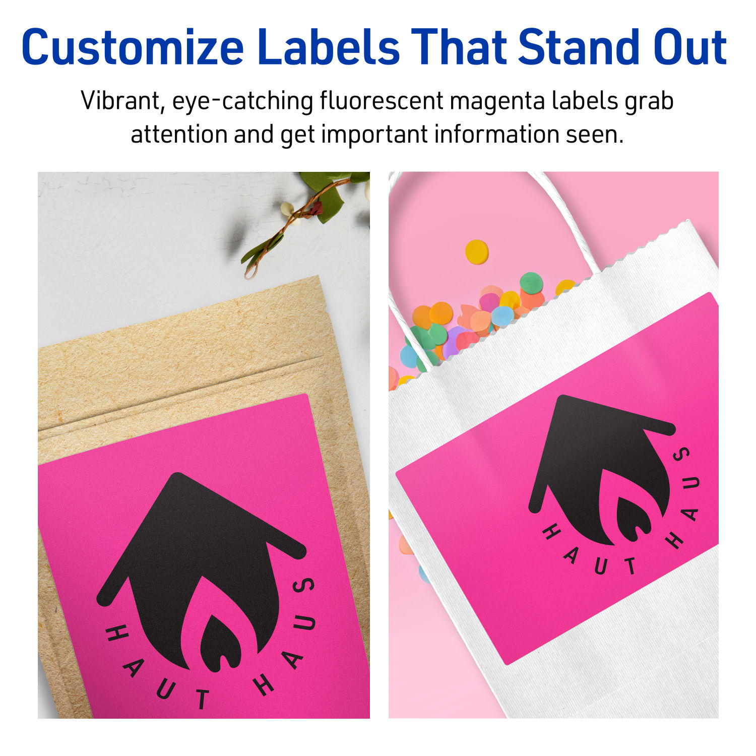 Avery Print-To-The-Edge Labels With Sure Feed Technology And Easy Peel, 94255-NMP10, Rectangle, 4-3/4in x 7-3/4in, Matte Neon Magenta, Pack of 20 - Image 4