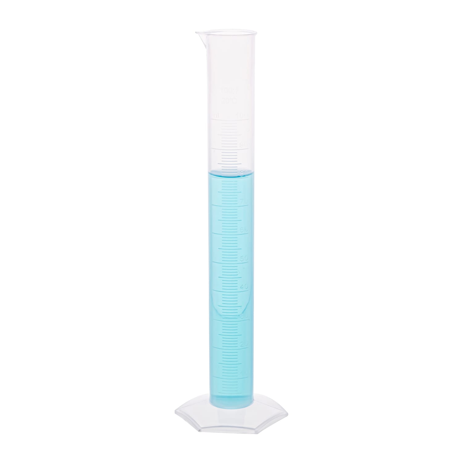 Supertek Polypropylene Measuring Cylinder, Hexagonal Base, 1000ml, Pack Of 3 - Image 3
