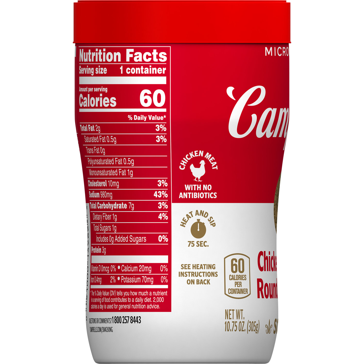 Campbells Soup On The Go Chicken With Mini Noodles Cups, 10.75 Oz, Case Of 8 Cups - Image 3