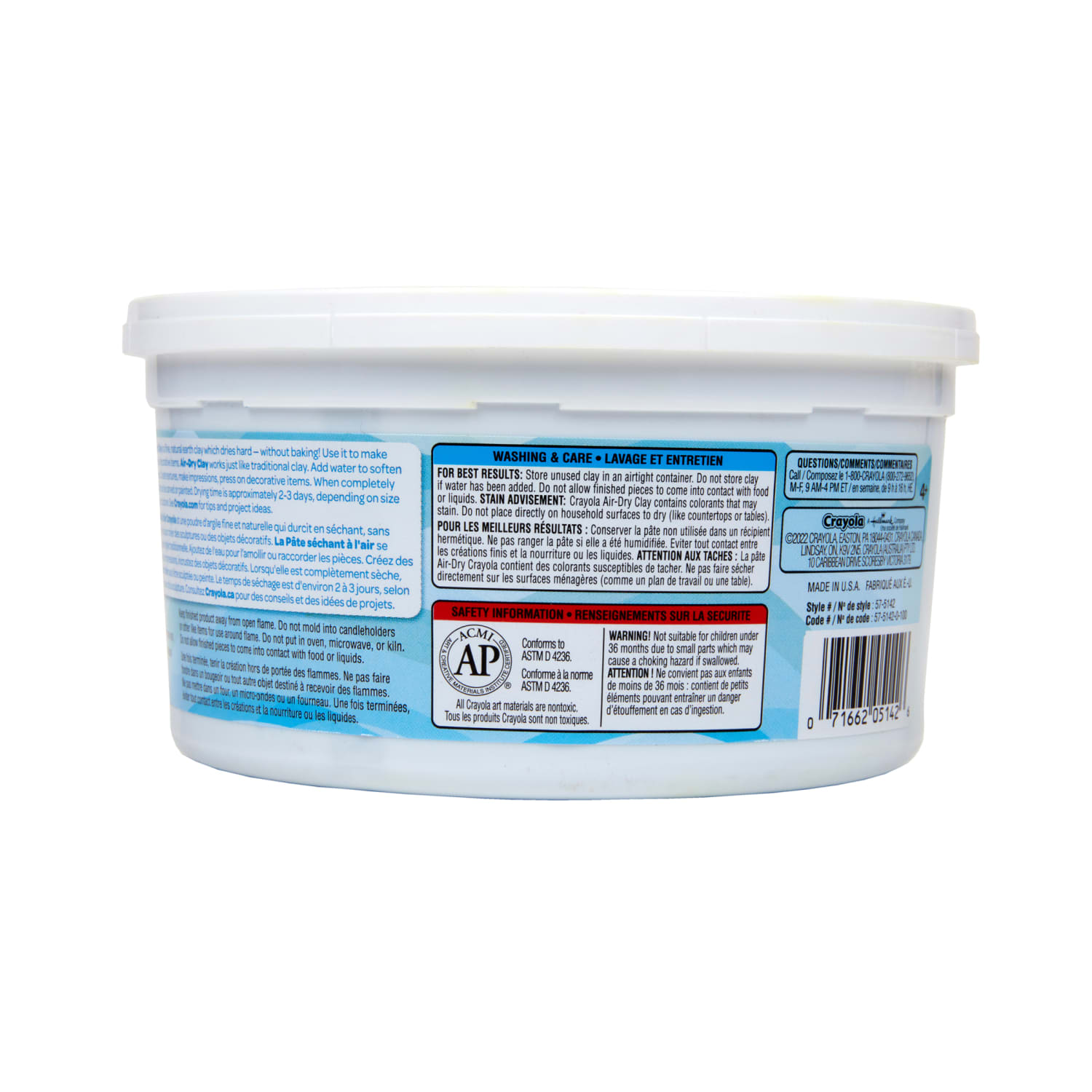 Crayola Air Dry Clay Buckets, 2.5 Lb, Blue, Pack Of 4 Buckets - Image 5