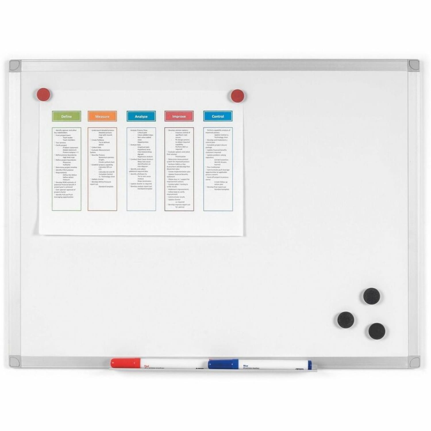 Bi silque Ayda Magnetic Dry-Erase Whiteboard, 24in x 36in, Aluminum Frame With Silver Finish - Image 4