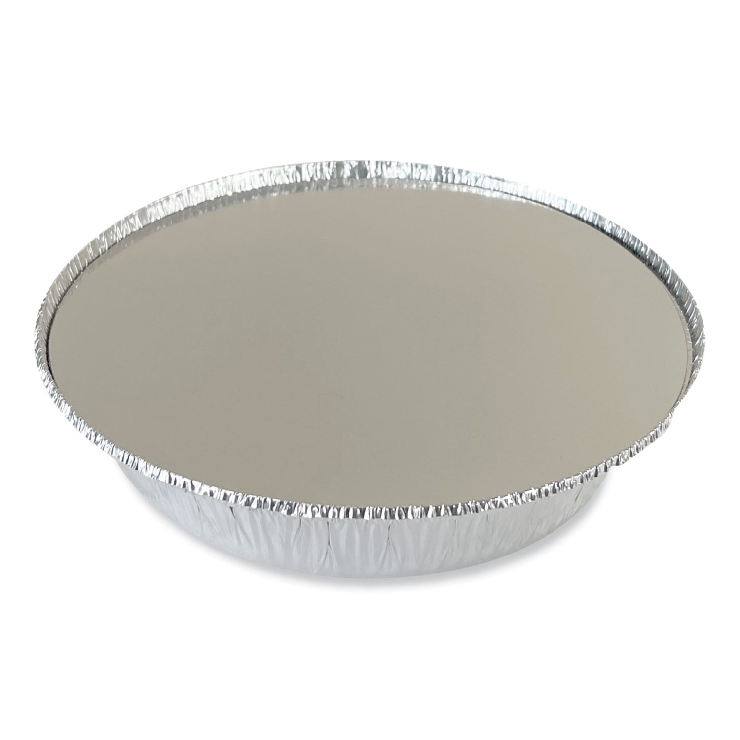Boardwalk Round Aluminum To-Go Container Lids, Flat, 9in, Silver, Carton Of 500 Lids - Image 5