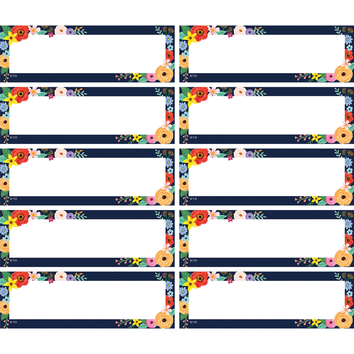 Teacher Created Resources Labels Magnetic Accents, Wildflowers, 20 Per Pack, Set Of 2 Packs - Image 3