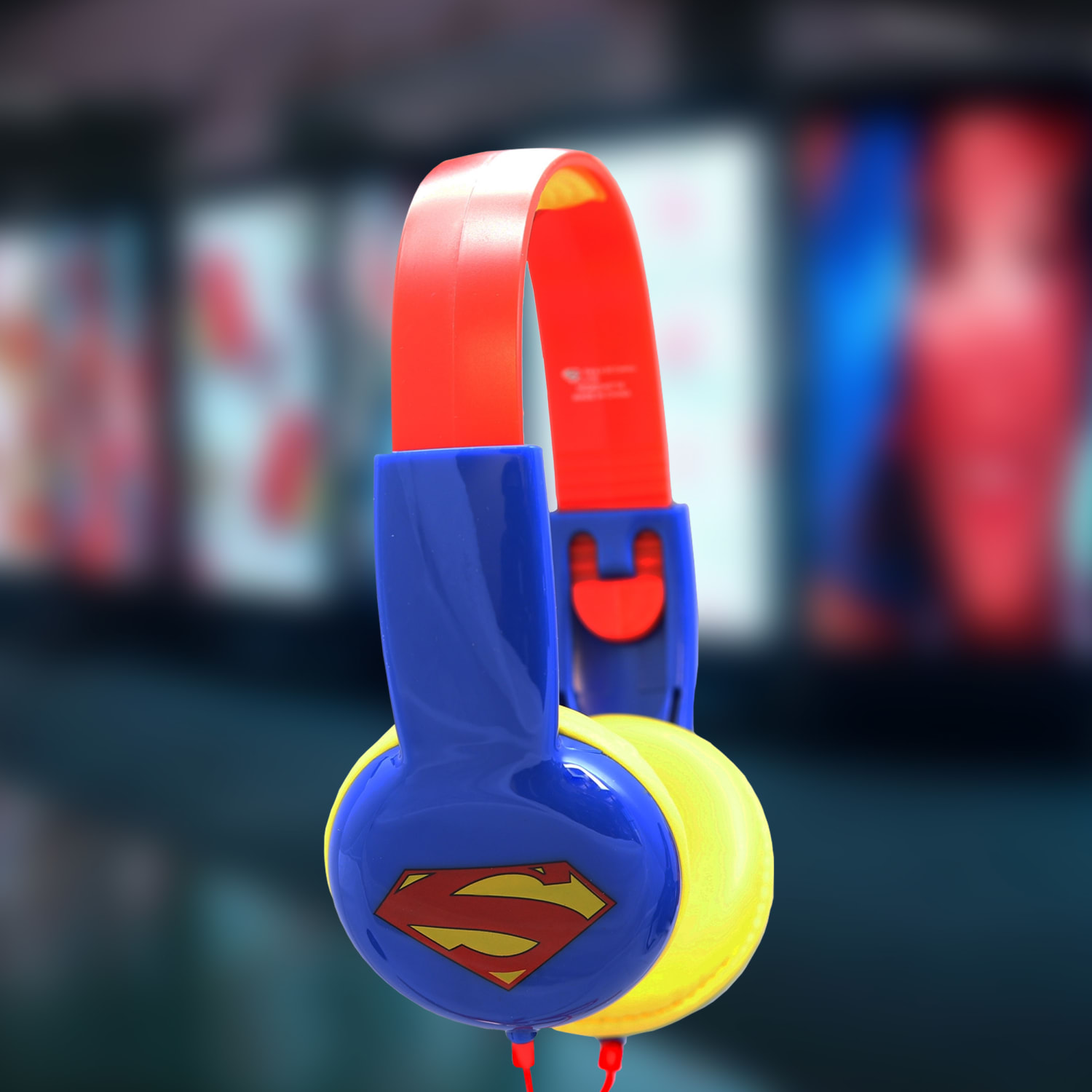Sakar Superman Kid-Safe Adjustable Headphones, Blue - Image 5