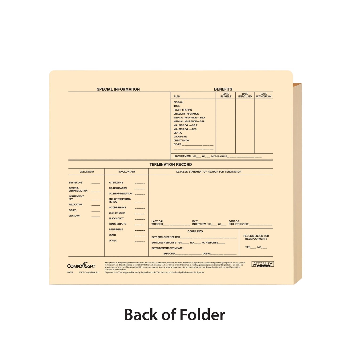 ComplyRight Expandable Personnel Envelo-Files, 11 3/4in x 9 1/2in x 1 1/2in, Pack Of 25 - Image 3