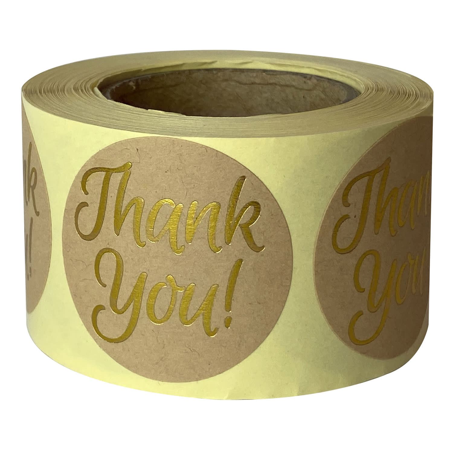 Great Papers! Self-Adhesive Seals Sticker Roll, Gold Foil/Kraft, Thank You, 1-1/2in Diameter, 250 Seals Per Roll - Image 5