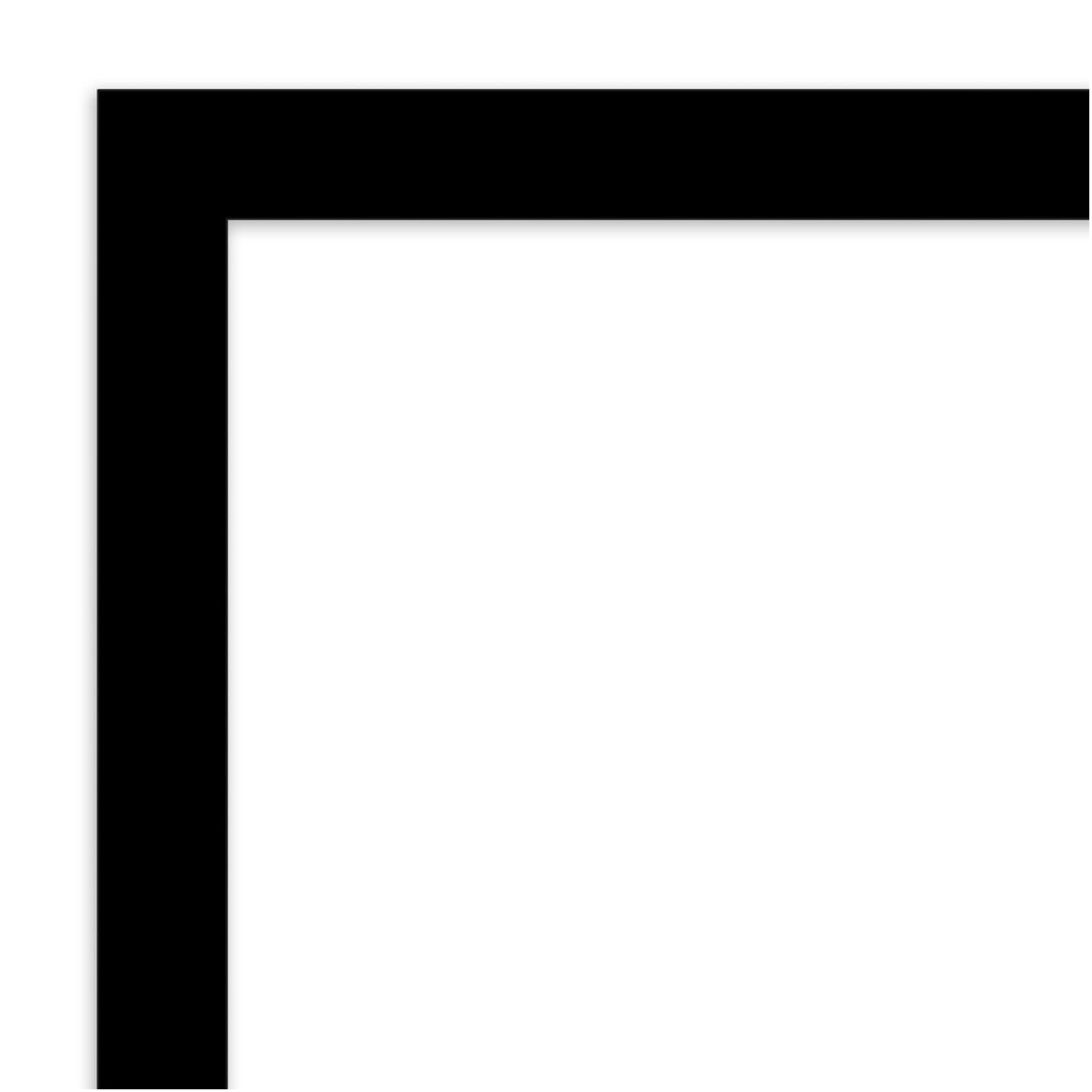 Amanti Art Basic Narrow Wood Picture Frame, 27in x 39in, Opening Size 24in x 36in, Black - Image 4