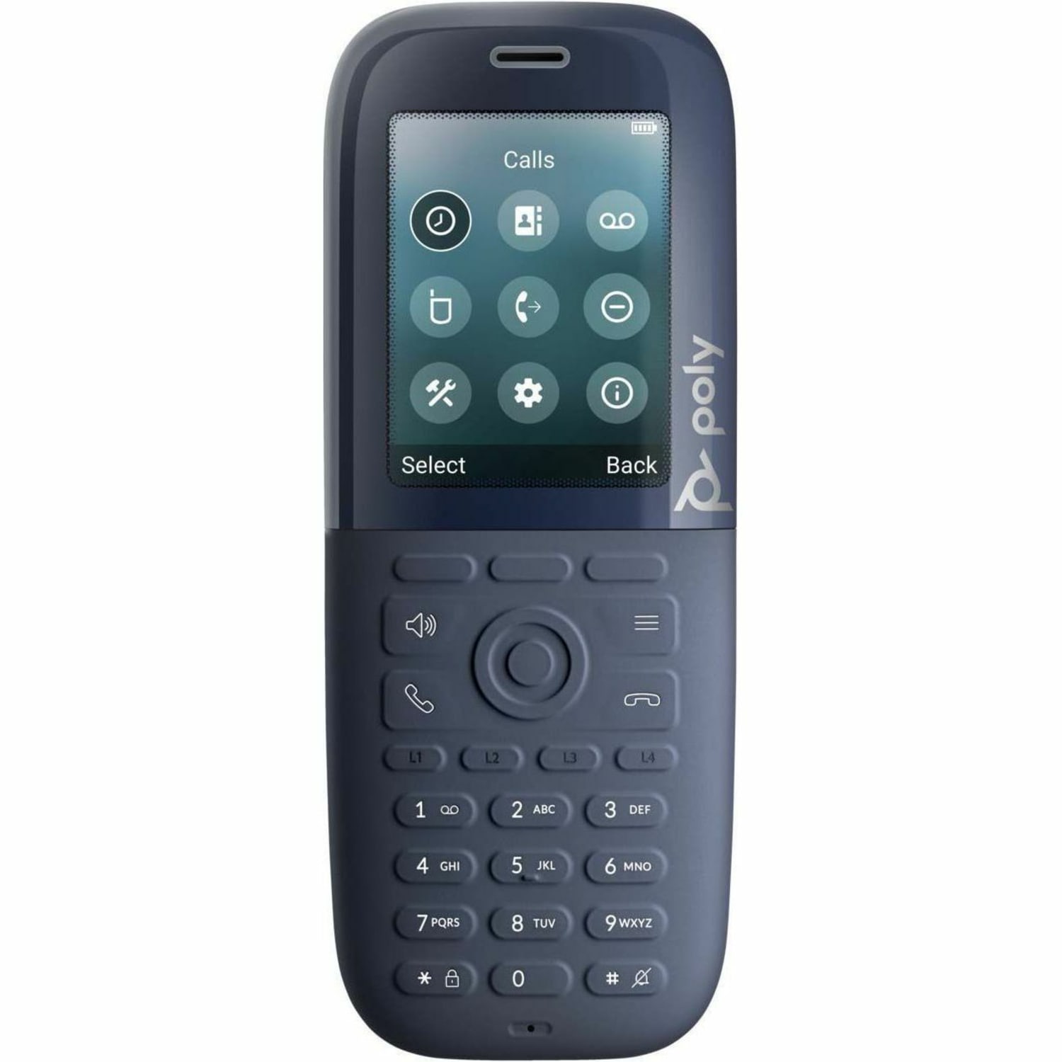 Poly Rove 30 DECT Phone Handset - Cordless - DECT - 2.4in Screen Size - Audio - Headset Port - 18 Hour Battery Talk Time - Black - Image 3