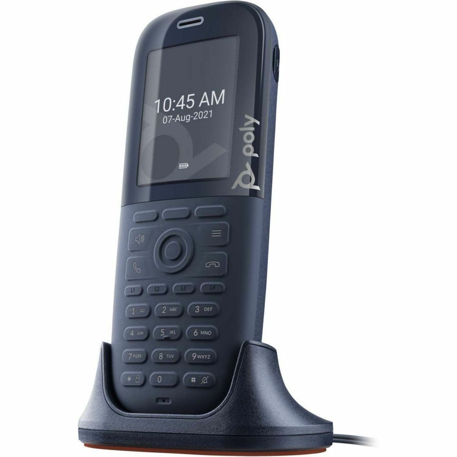 Poly Rove 30 DECT Phone Handset - Cordless - DECT - 2.4in Screen Size - Audio - Headset Port - 18 Hour Battery Talk Time - Black - Image 4