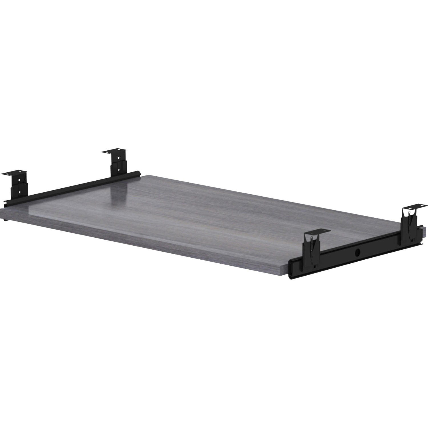 Lorell Essential Keyboard Tray, 13/16inH x 26inW x 15-7/16inD, Weathered Charcoal - Image 4