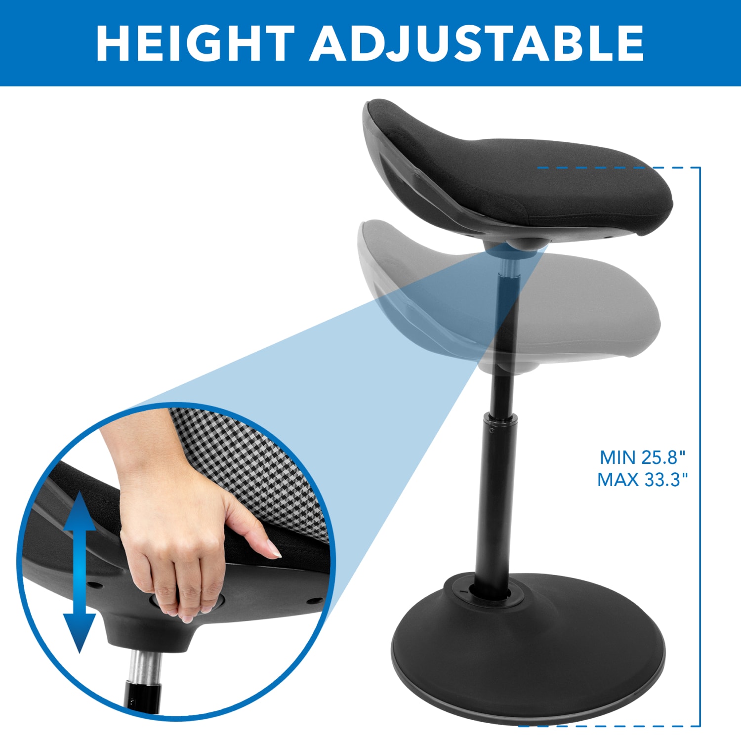 MountIt Ergonomic Foam SittoStand Stool With Back Black PopularChairscom Mount It Ergonomic Foam Sit to Stand Stool With Back Black PopularChairscom