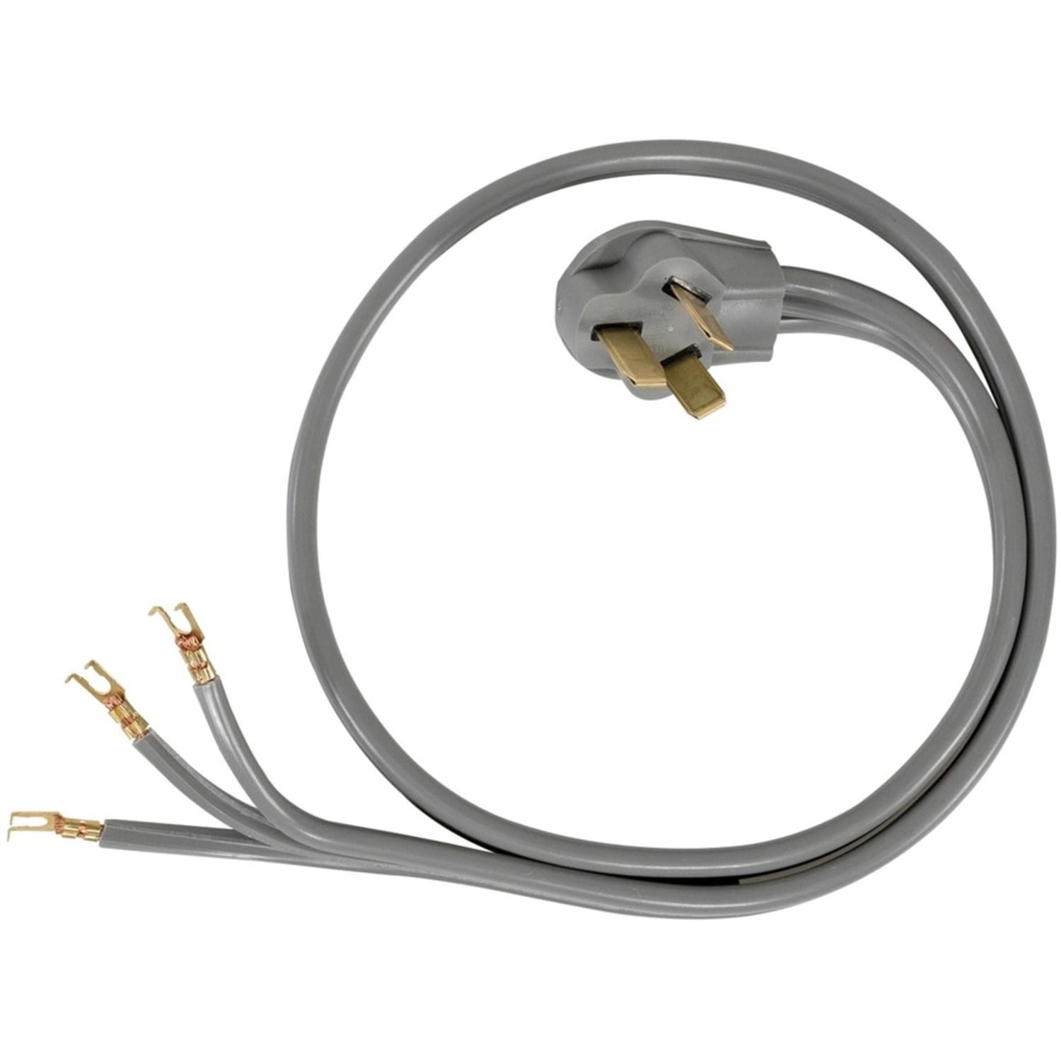 Certified Appliance Accessories 3-Wire Open-End-Connector 40-Amp Range Cord - 250 V AC / 40 A - 5 ft Cord Length - 3-Wire / Right-angle Plug - Image 4