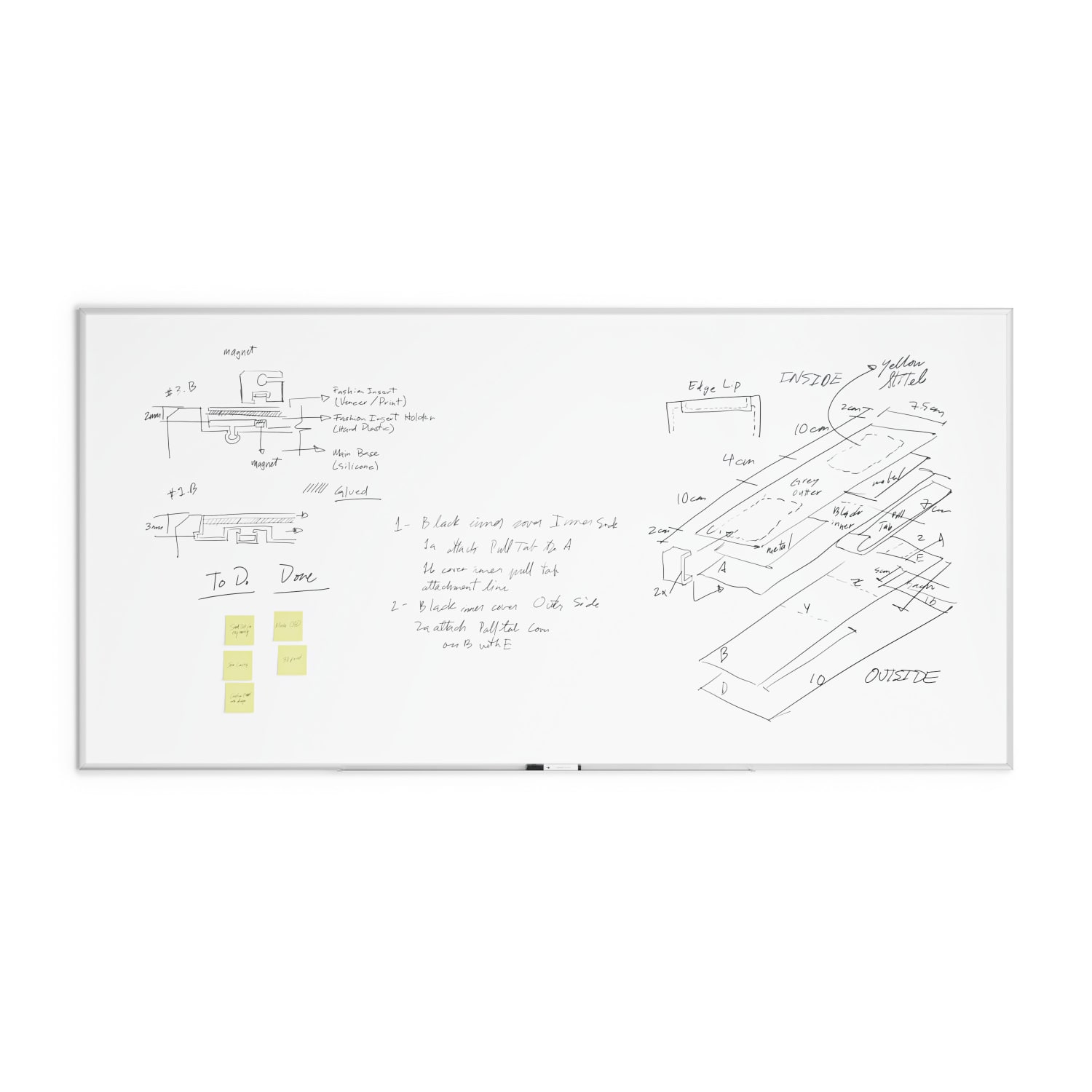 U Brands Melamine Dry-Erase Board, 96in X 48in, Silver Aluminum Frame, Actual Size 95in X 47in (064U00-01) - Image 5