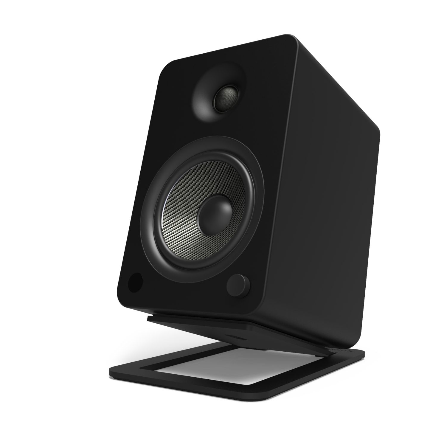 Kanto S6 Tilted Desktop Speaker Stands for Large Speakers - Black (Pair) - 40 lb Load Capacity - 2.40in Height x 7in Width x 9.70in Depth - Desktop - Steel, Foam - Black - Image 6