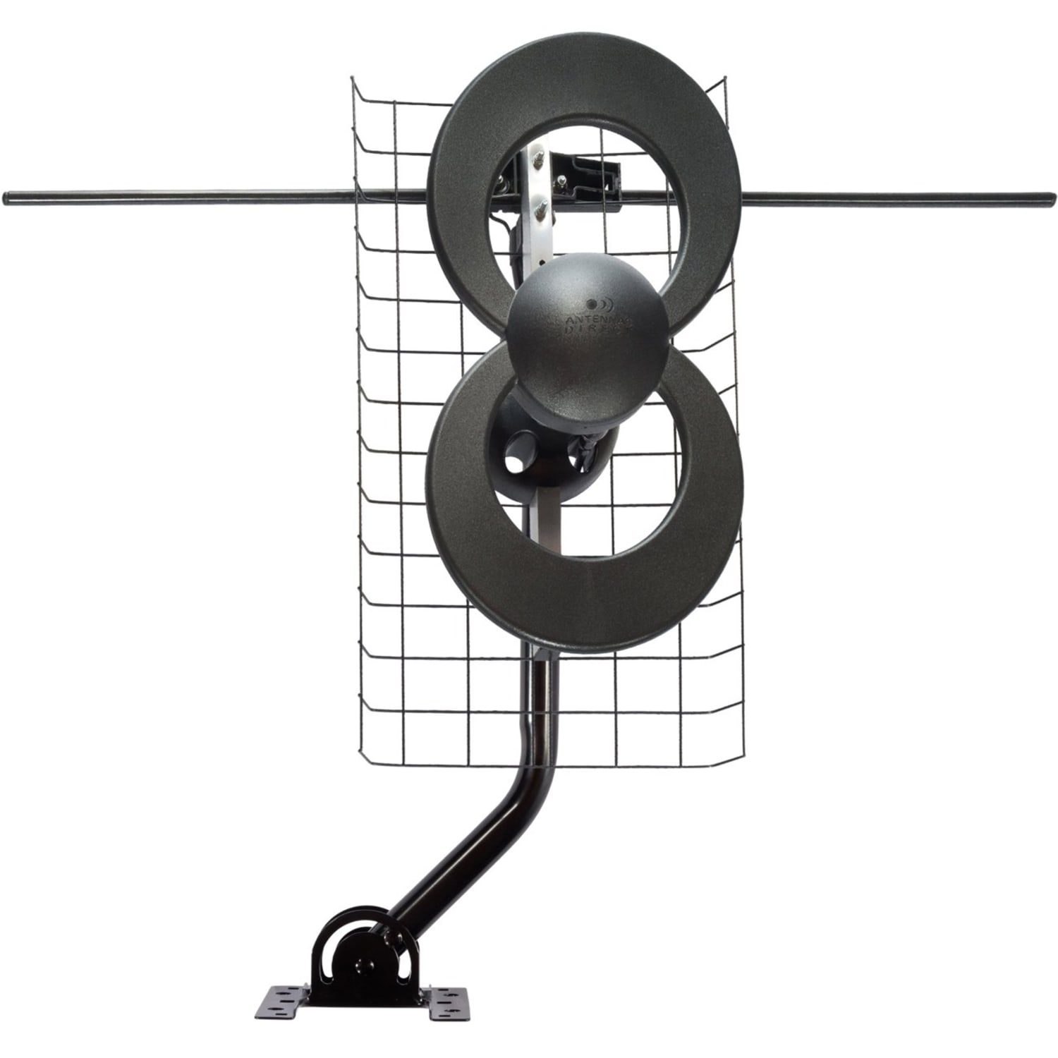 Antennas Direct ClearStream 2V Indoor/Outdoor UHF VHF Multi-Directional TV Antenna with 60+ Mile Range & 20-In. Mast, Black