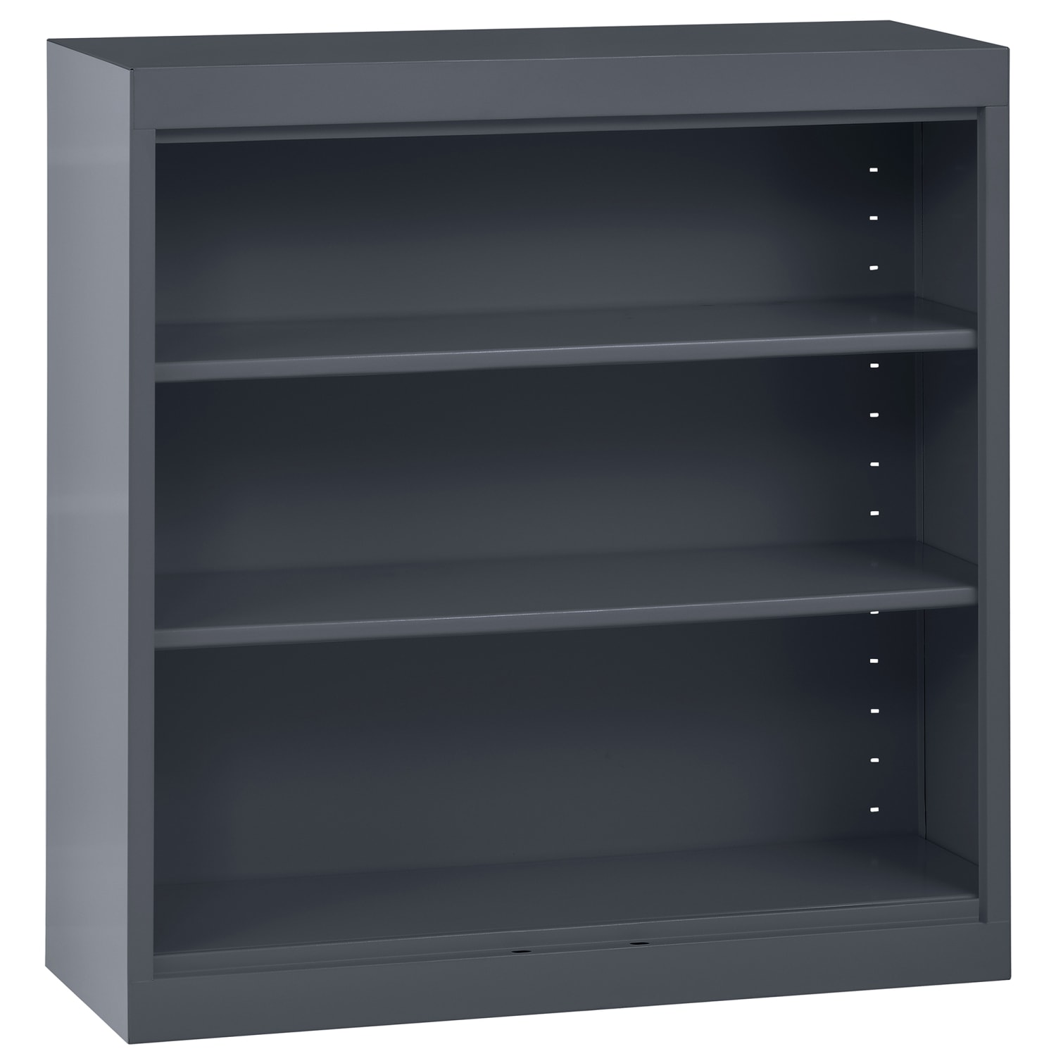 Sandusky 3-Shelf Welded Steel Bookcase, 36inH x 36inW x 12inD, Charcoal