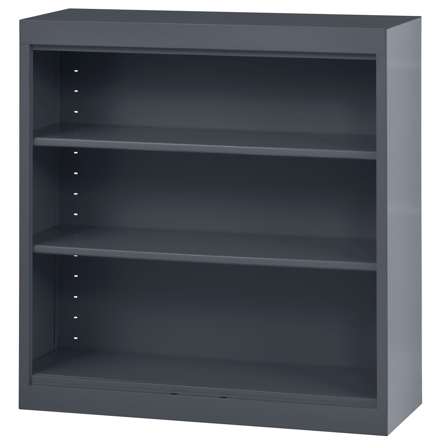 Sandusky 3-Shelf Welded Steel Bookcase, 36inH x 36inW x 12inD, Charcoal - Image 3