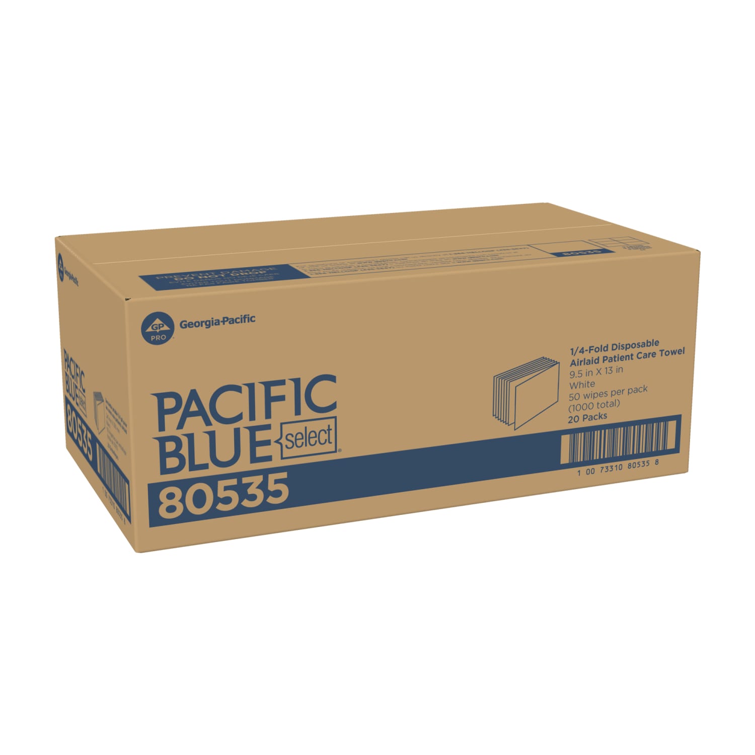 Pacific Blue Select A400 Disposable Patient Care Washcloth, 20 Sheets Per Container, Case Of 20 - Image 3