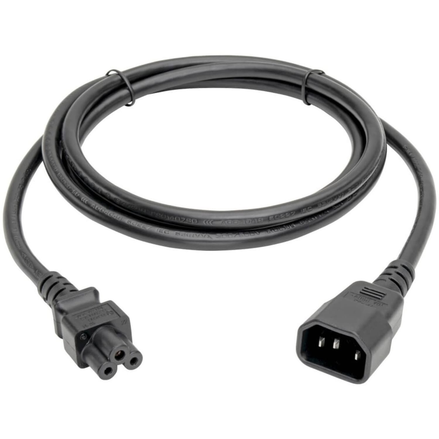 Eaton Tripp Lite Series Laptop Power Adapter Cord, C14 to C5 Adapter - 2.5A, 250V, 18 AWG, 6 in., Black - Power cable - IEC 60320 C14 to IEC 60320 C5 - AC 100-250 V - 5.9 in - black - Image 3