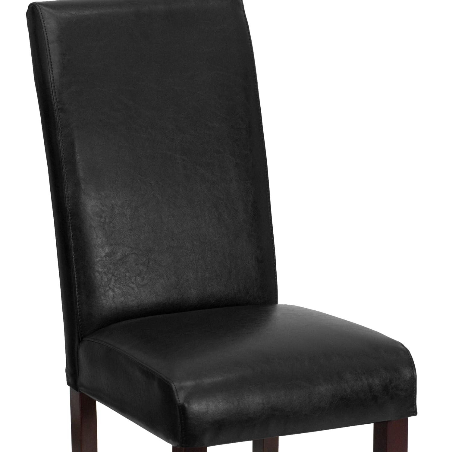 Flash Furniture Traditional LeatherSoft Parsons Dining Chair BlackMahogany PopularChairscom Flash Furniture Traditional LeatherSoft Parsons Dining Chair BlackMahogany PopularChairscom