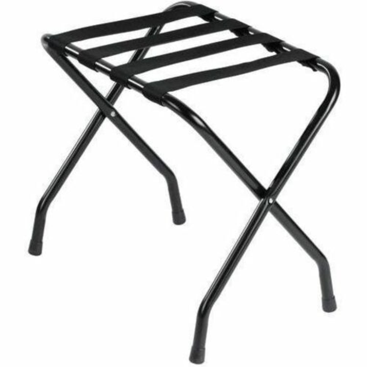 Hospitality 1 Source Metal Luggage Racks, 20inH x 22inW x 17inD, Black, Pack Of 4 Racks - Image 3