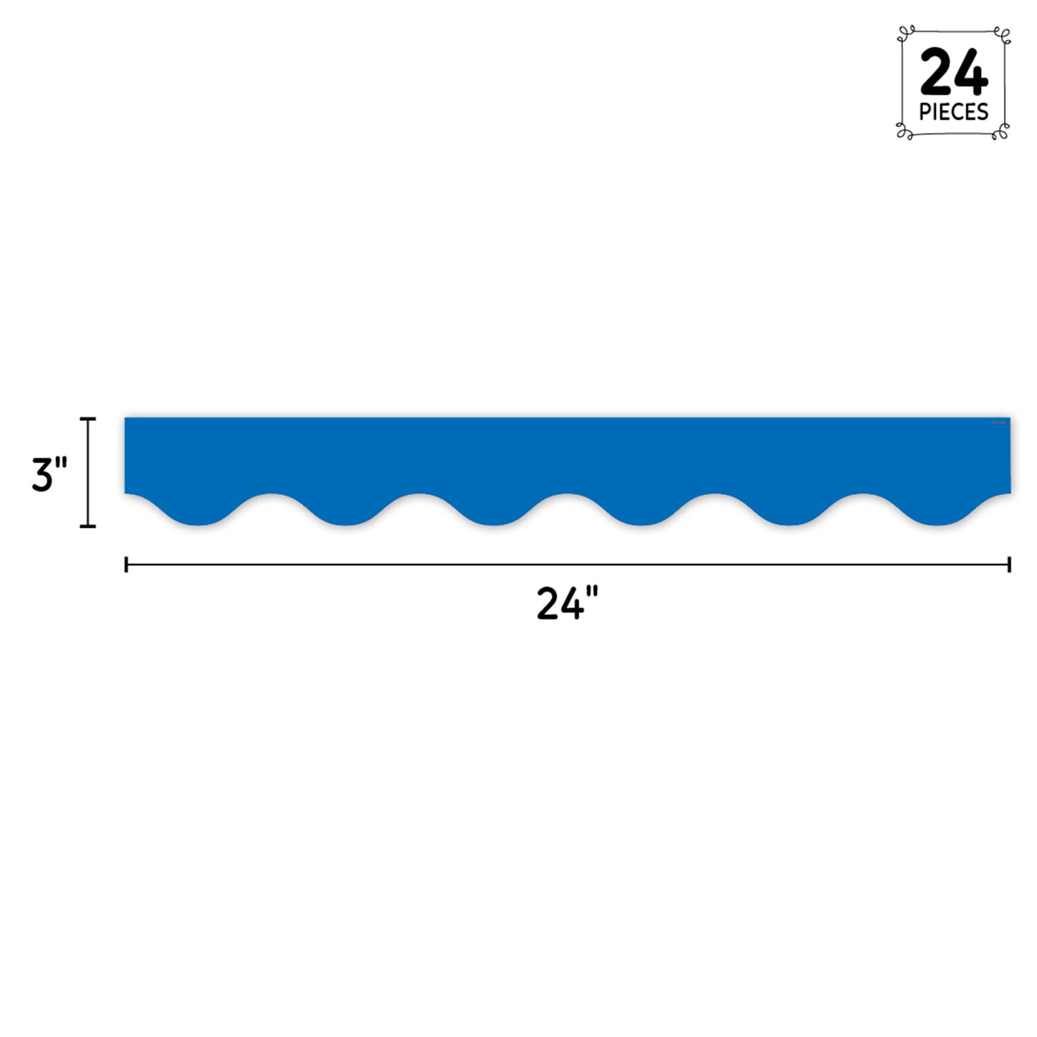 Creative Teaching Press EZ Border, 3in x 24in Strips, Core Decor Blue Wavy, 48 Feet Per Pack, Set Of 3 Packs - Image 4
