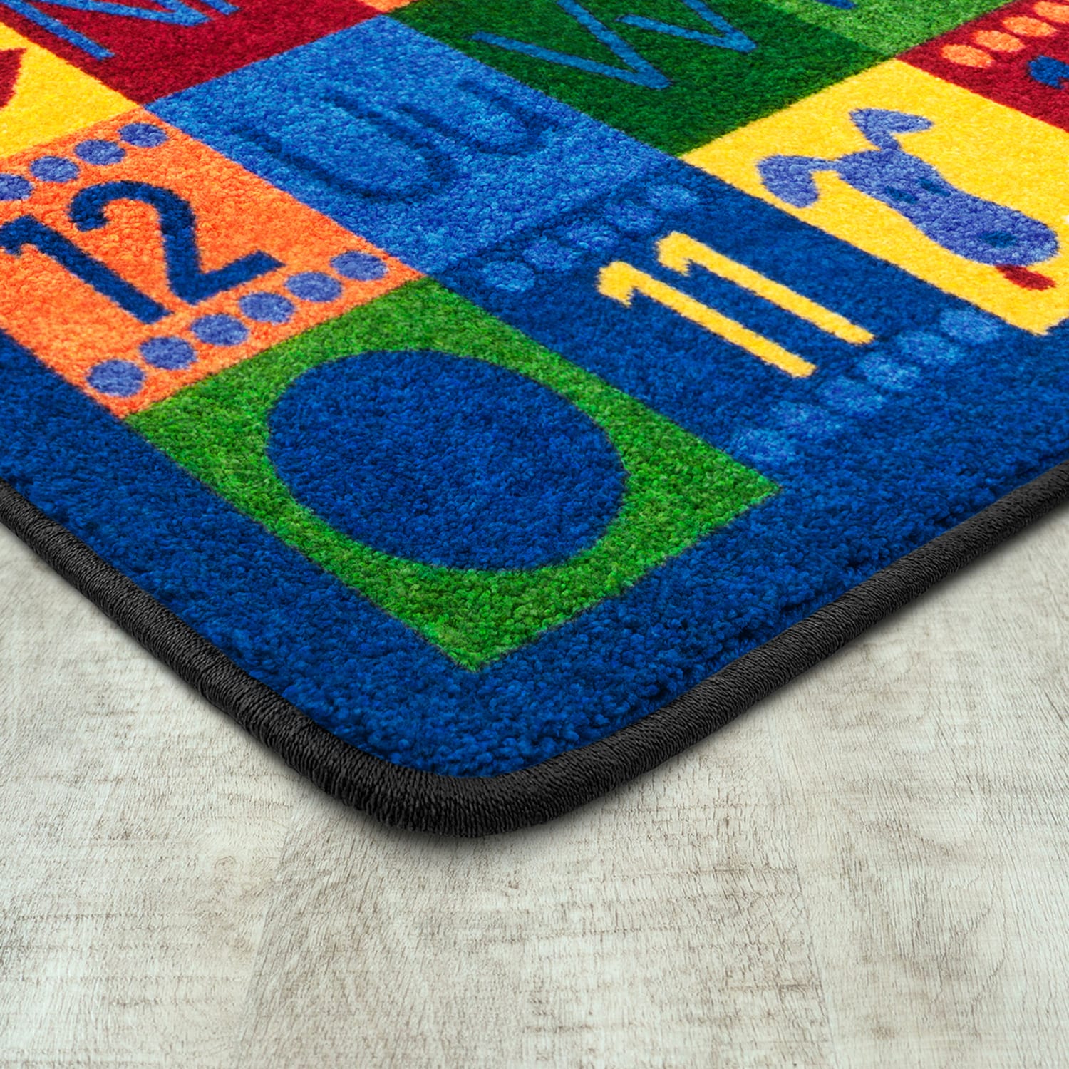 Joy Carpets Kid Essentials Rectangular Area Rug, Around the Block II, 7-2/3ft x 10-3/4ft, Multicolor - Image 5