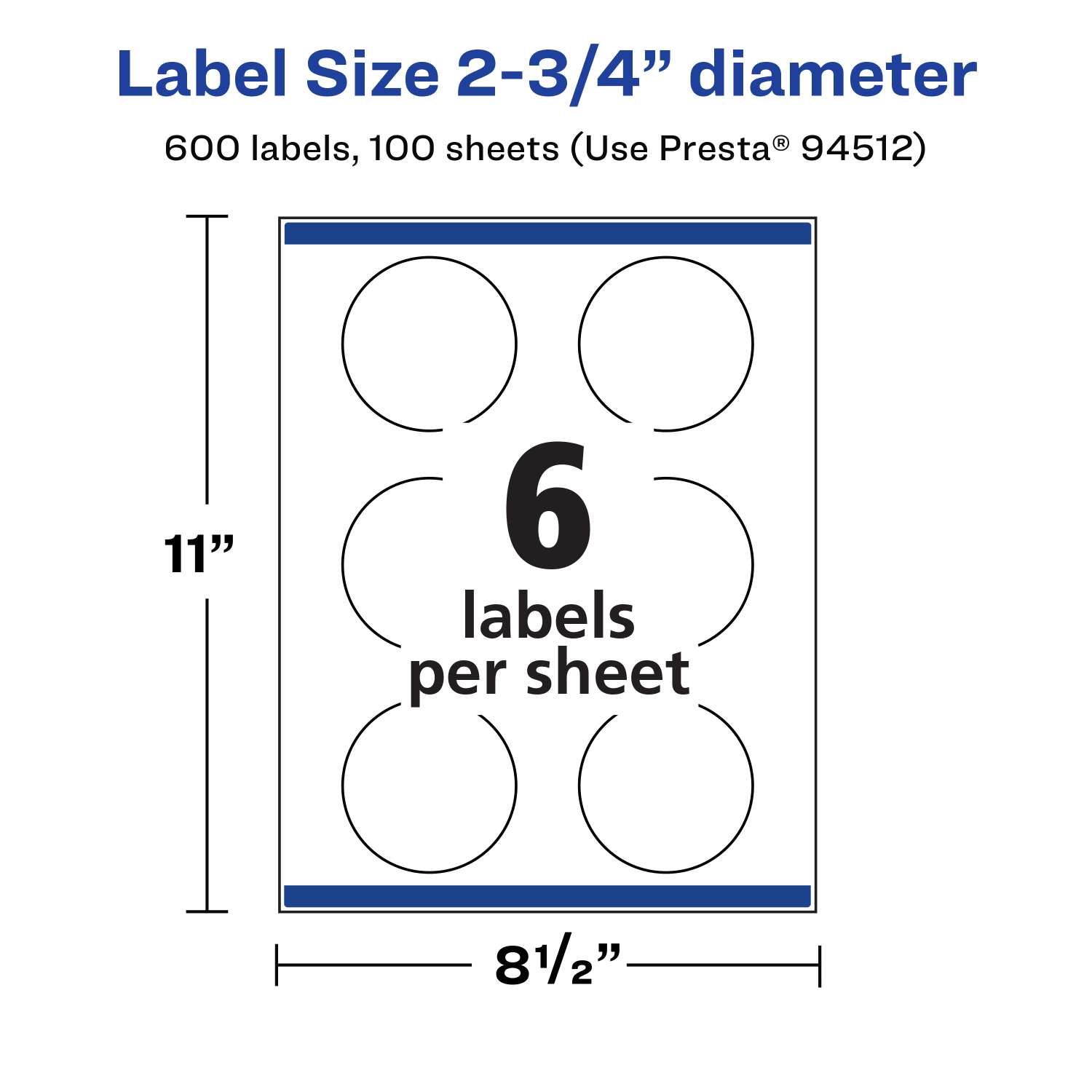Avery Waterproof Permanent Labels With Sure Feed, 94512-WMF100, Round, 2-3/4in Diameter, White, Pack Of 600 - Image 6