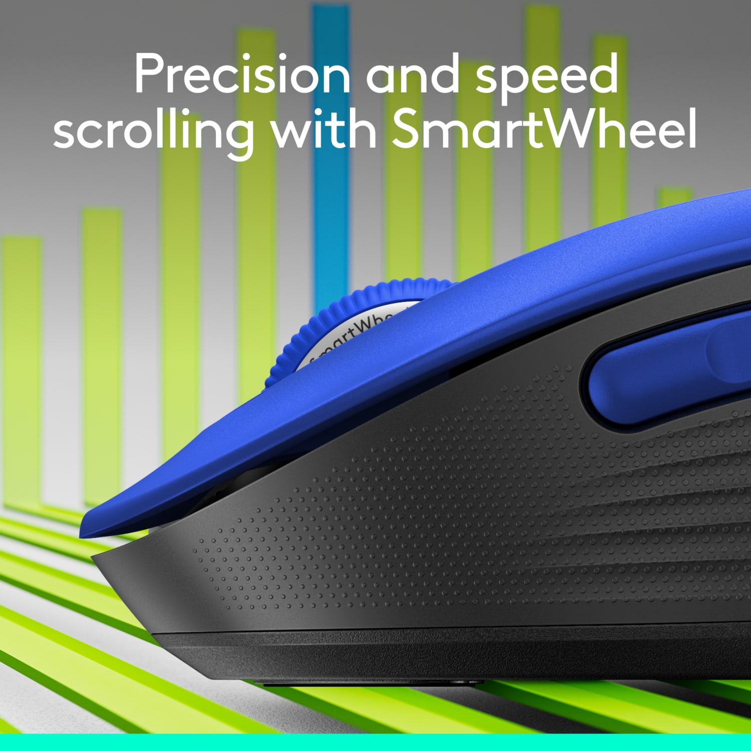 Logitech Signature M650 L Full-Size Wireless Mouse, Blue, 910-006232 - Image 3