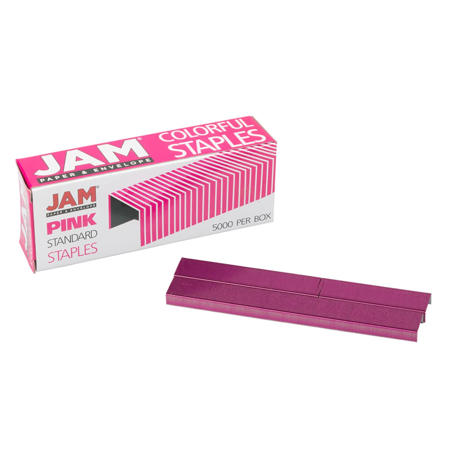 JAM Paper Standard Staples, 1/2in Full Strip, Pink, Box Of 5,000 Staples - Image 5