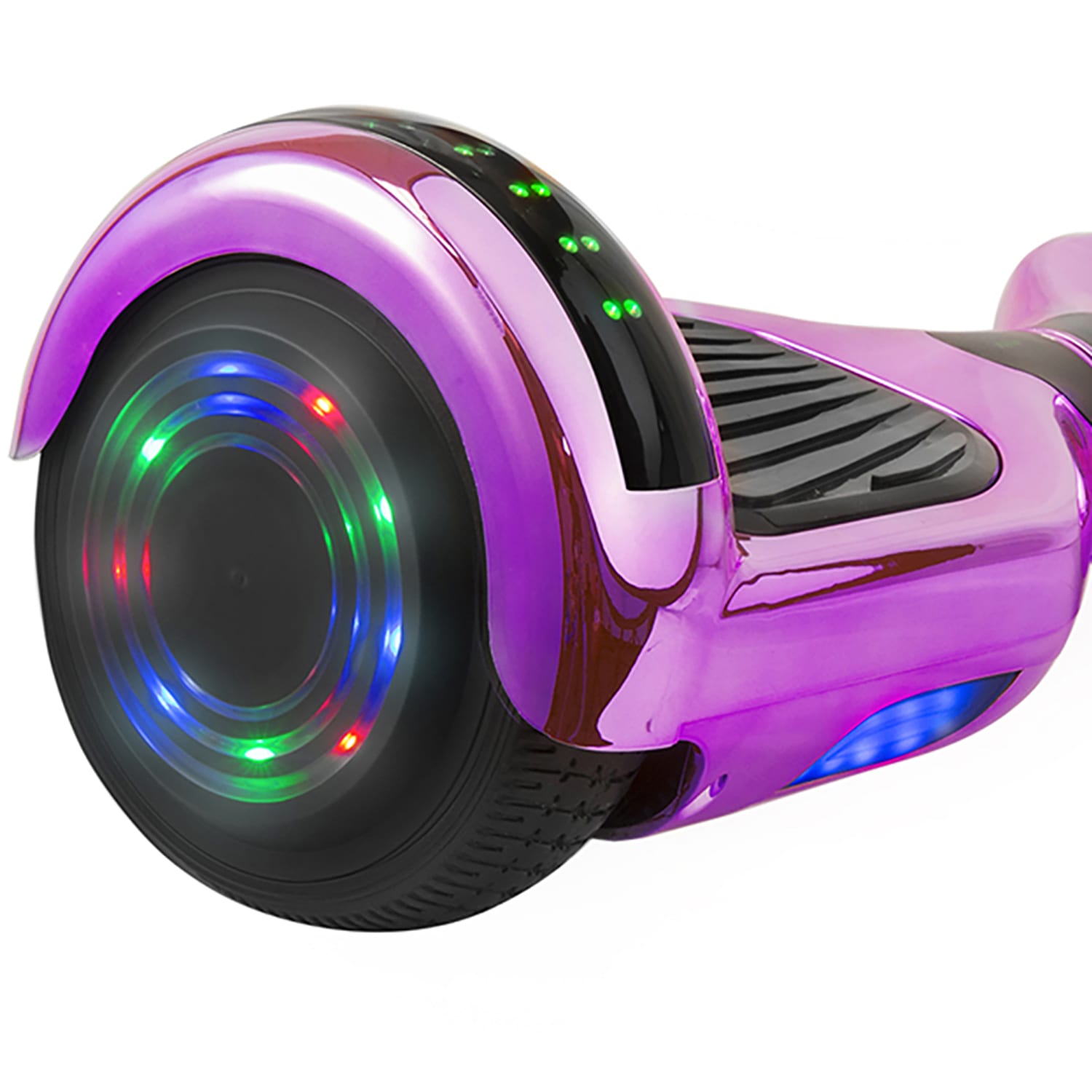 AOB Hoverboard With Bluetooth Speakers, 7inH x 27inW x 7-5/16inD, Purple/Chrome - Image 4