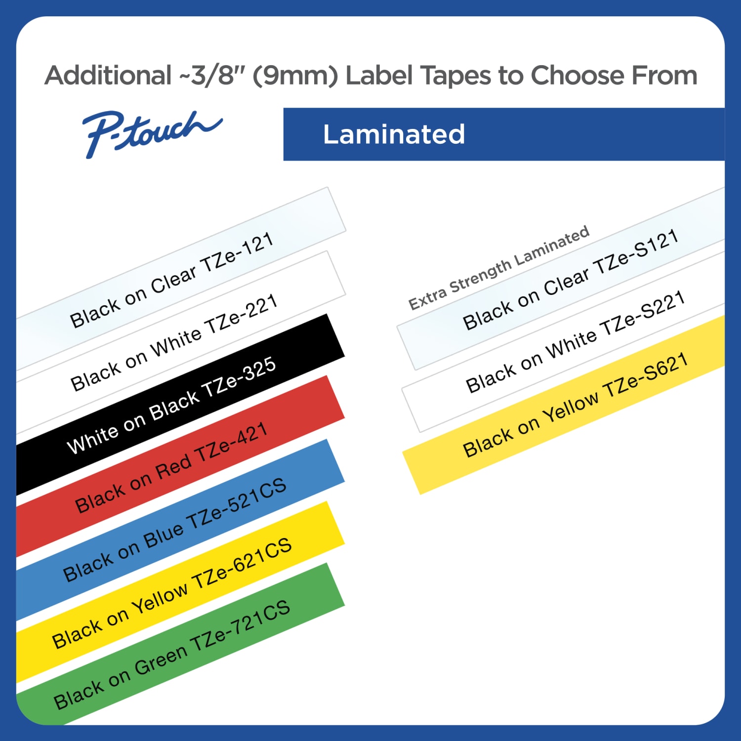 Brother TZE721CS Genuine P-Touch Laminated Label Tape, 3/8in x 26-1/4ft, Black/Green - Image 5
