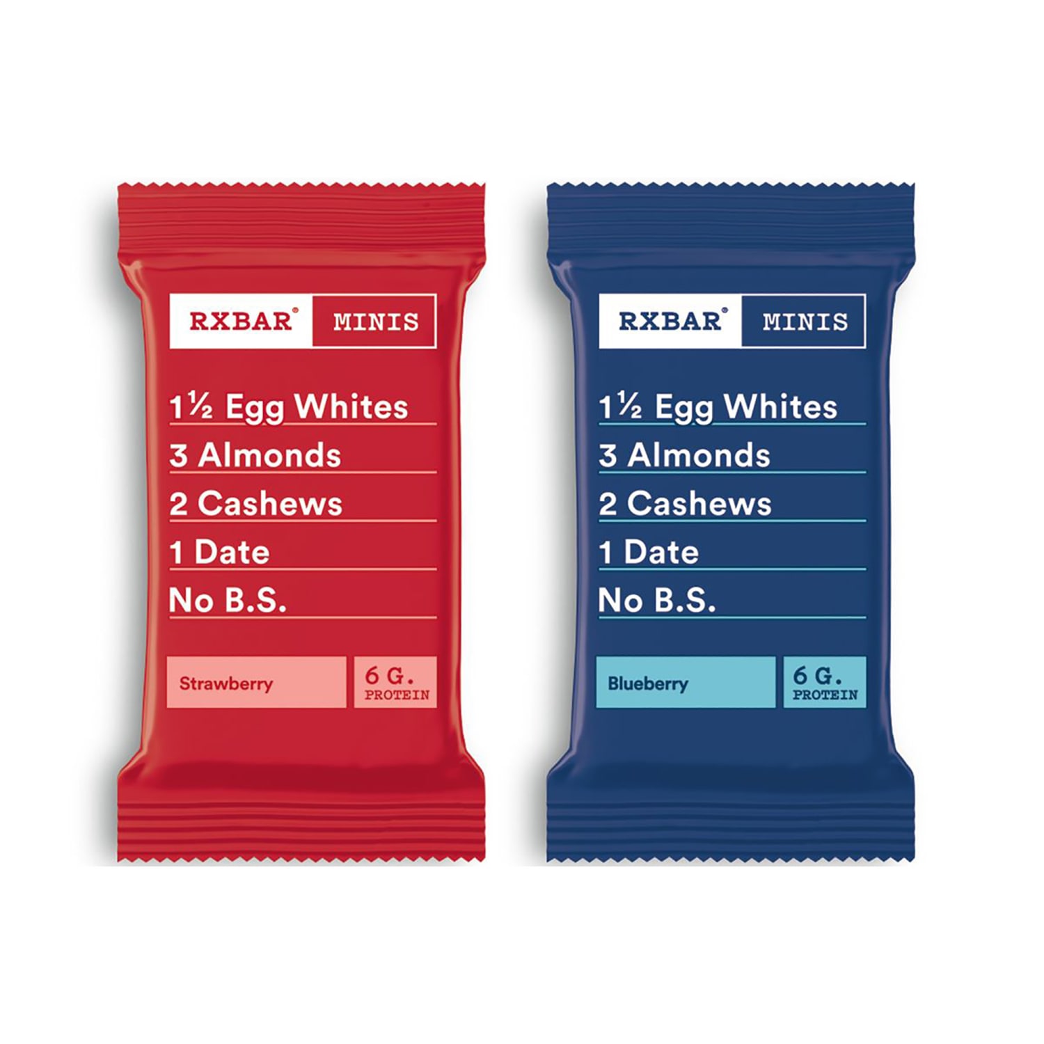 RXBAR MINIS Strawberry + Blueberry Bars, 0.9 Oz, 8 Bars Per Box, Pack Of 2 Boxes - Image 4