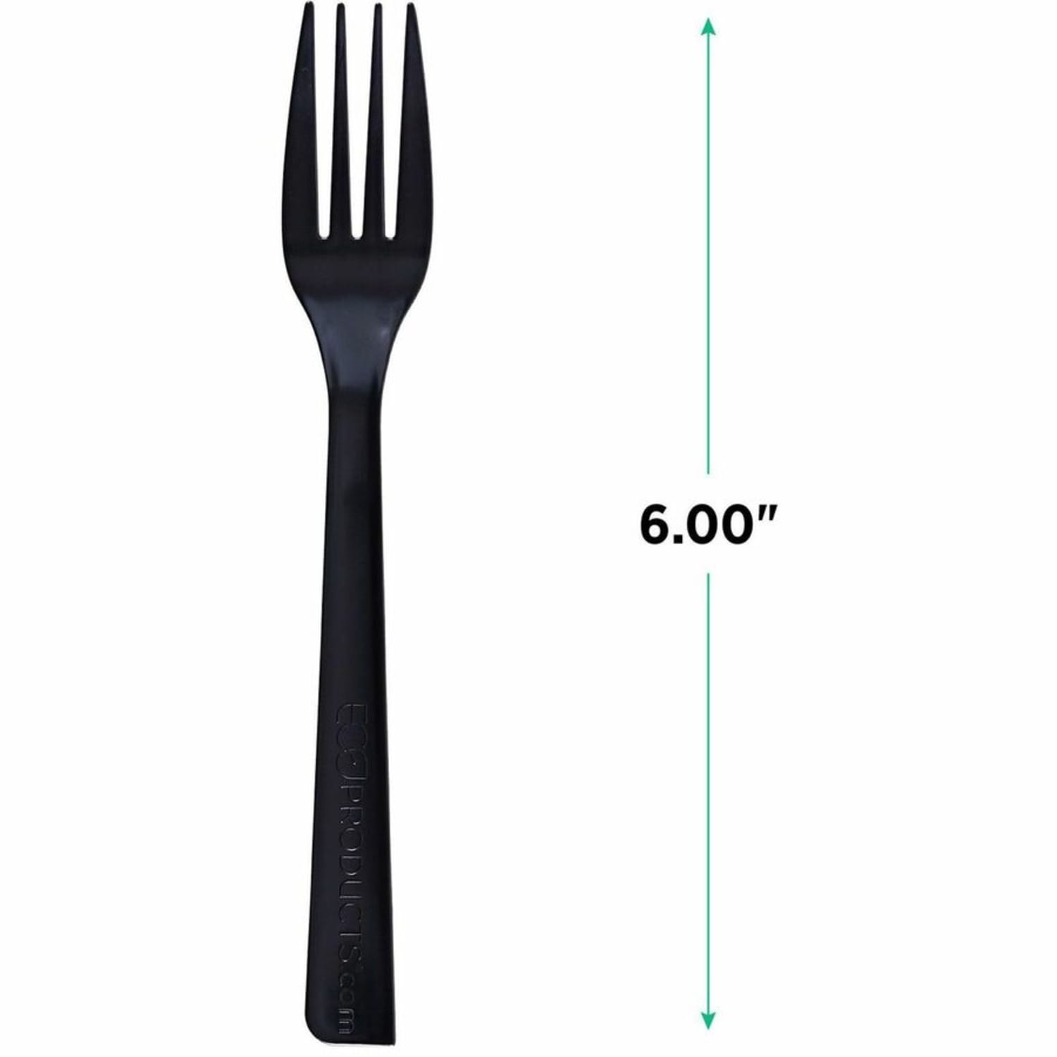 Eco-Products Polystyrene Forks, Black, 100% Recycled, Box Of 1,000 - Image 6